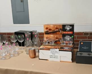 Assorted barware