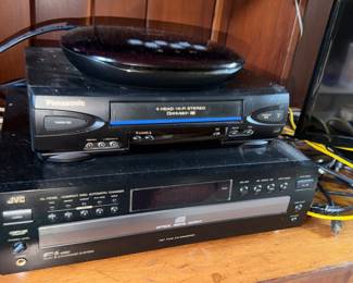 JVC receiver and Panasonic 4head vhs tape player
