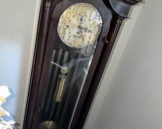 Early 20th century Charles A Jacques Tubular-chime Grandfather clock Ard 80" tall