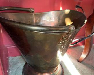 Arts and Crafts Coal bucket / scuttle with swing handle
