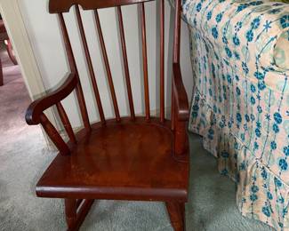 Windsor-style spindle-back rocking chair
