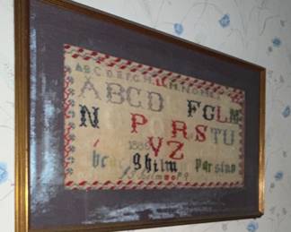 oldschool cross-stitch alphabet Sampler