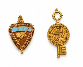 103 Vintage10KGoldGoldFilledAcademicAchievementPins42g