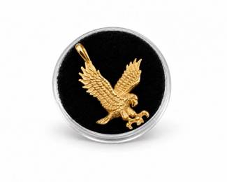 54 14KGoldFlyingEaglePendantwDetailedWingsDisplayCase26g