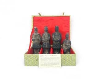 106 NationalGeographicTerraCottaWarriorsFigurinesSetof4NIB