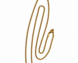 74 18KGoldExtraLongPopcornChainNecklace2363g