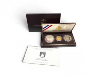 14 1989USCongressionalBicentennialGoldSilver3CoinProofSet