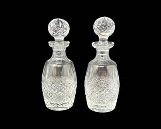 22 WaterfordColleenCutCrystalDecanterswStoppersPair