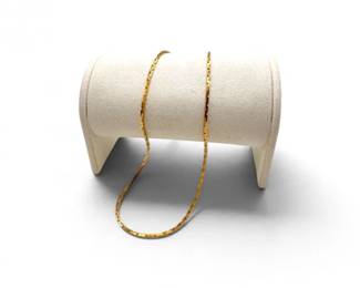7 18KGoldFlatLinkChainNecklaceMakerMarked92g