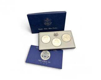 90 1983OlympicSilverDollarsPDSUncirculatedCollectorSet