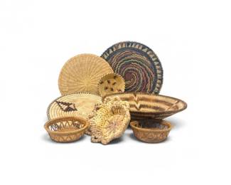 115 HandwovenDecorativeBasketsColorfulWovenTrivets8Pieces