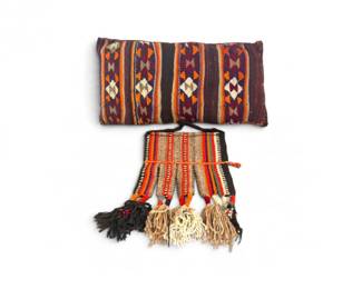 191 HandwovenTribalGeometricPillowCoverTasselWallHanging