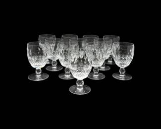67 WaterfordColleenCutCrystalShortStemClaretWineGoblets12Pc