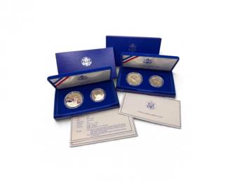 131 1986USLibertyProofCoinSetsSilverDollarHalfDollar2Set