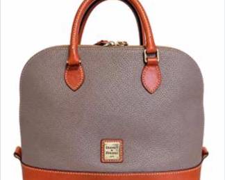Lot #M104 Dooney & Bourke Two-Tone Leather Domed Satchel Handbag Time left: 6d, 0h, 14m Thursday 7:50 PM
