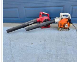 Lot #J59 Lot of 2 Gas Leaf Blowers – STIHL BG 55 & Craftsman Handheld Blowers – Lawn & Yard Equipment