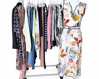 Lot #194 Huge Designer Women's Clothing Collection – Lafayette 148 NY Silk Dress, Johnny Was, Anthropologie, Rebecca Taylor, AG