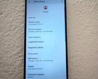 Motorola Moto G 5G Smartphone – Model XT2413V – Android Cell Phone Description: Motorola Moto G 5G smartphone, model XT2413V, featuring a large touchscreen display, front-facing camera, rear camera system, and sleek blue-gray finish. Manufactured in 2024. Includes phone as photographed. Storage capacity, carrier compatibility, activation status, and network lock status have not been verified. Functionality has not been tested. Sold as-is, with no guarantees regarding battery condition, connectivity, or activation. Please review photographs for model information and cosmetic condition.