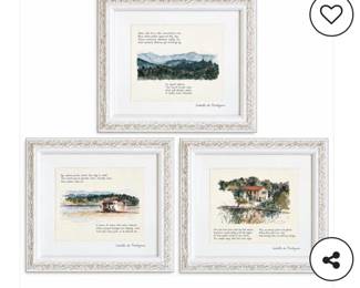 Lot #D21 Isabella Ensignare Signed Landscape Art Prints – Collection of Three Framed Country Scenes