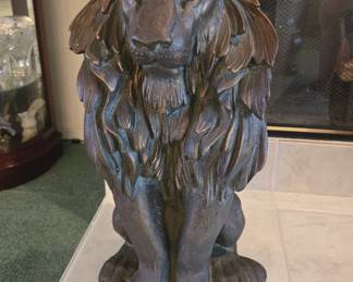 2 available  resin lion statue 