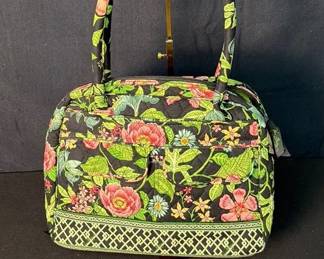 Vera Bradley Botanica Quilted Handbag with Matching Eyeglass & Phone Cases