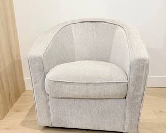 35 MacysModernLightGreySwivelBarrelChair