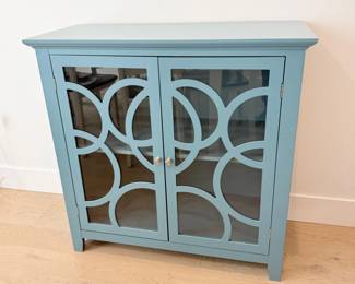 6 WayfairTealBlueGlassDoorCabinet
