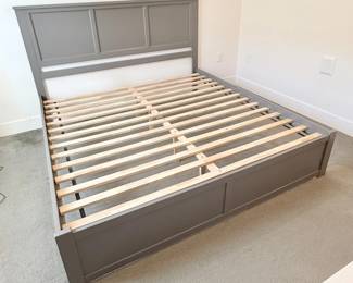 12 WayfairGreyWoodenPlatformBedFrame