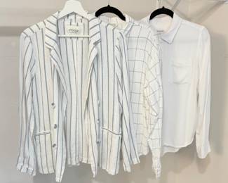 114 WomensStooshStripedBlazerTwoWhiteShirts