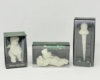 182 Department56SnowbabiesPorcelainOrnamentFigurineTrio