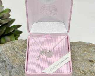 71 DisneySwarovskiCrystalMickeyKeyPendantNecklace