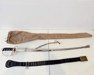 2 NSMeyerColonialModel1902DressOfficersSaberBrassBuckle