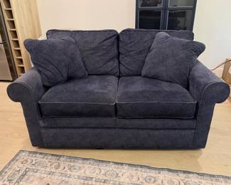 27 LaZBoyNavyBlueFabricTwoSeatSofa
