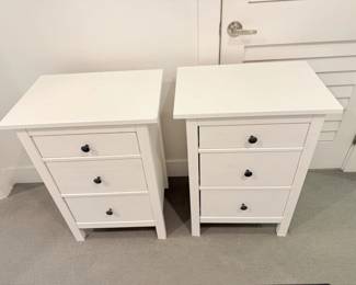 17 IkeaWhite3DrawerBedsideTables