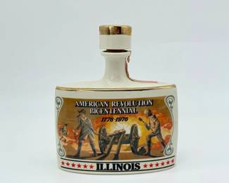 180 EarlyTimesAmericanRevolutionBicentennialCeramicDecanter