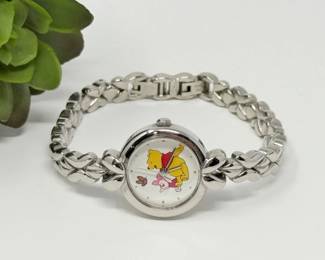 135 DisneyWinniethePoohPigletStainlessSteelWatch