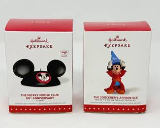139 HallmarkKeepsakeDisneyMickeyMouse2OrnamentSet