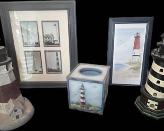 Vintage Nautical Lighthouse Home Decor Collection 5Piece Lot