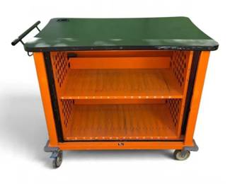 MobiLab HeavyDuty Mobile TabletLaptop Charging Cart Workstation Orange