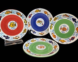 4 Les Tropiques Dinner Plates