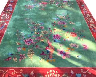 Vintage Chinese Art Deco Style Rug