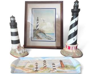 Vintage Cape Hatteras Lighthouse Coastal Collectibles Lot 4 Pieces