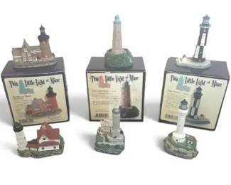 Lot of 6 This Little Light of Mine Miniature Lighthouse Figurines