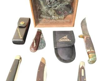 Nautical Sextant and Knife Collection Bundle