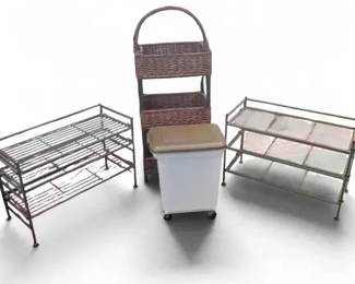 Shoe Racks, Wicker Storage Tower, Plastic Storage Container