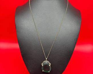 Vintage 18 Sterling Silver Necklace W Sterling Silver Pendant