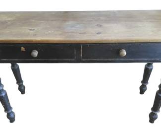 Vintage Rustic TwoDrawer Console Table