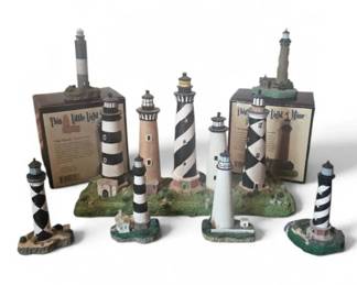 Vintage North Carolina Lighthouse Figurine Lot