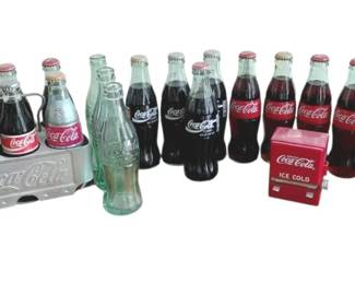 Collection of Vintage Coke Bottles and More