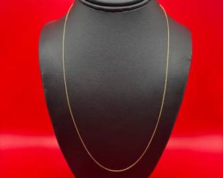 Dainty 20 14K Yellow Gold Necklace